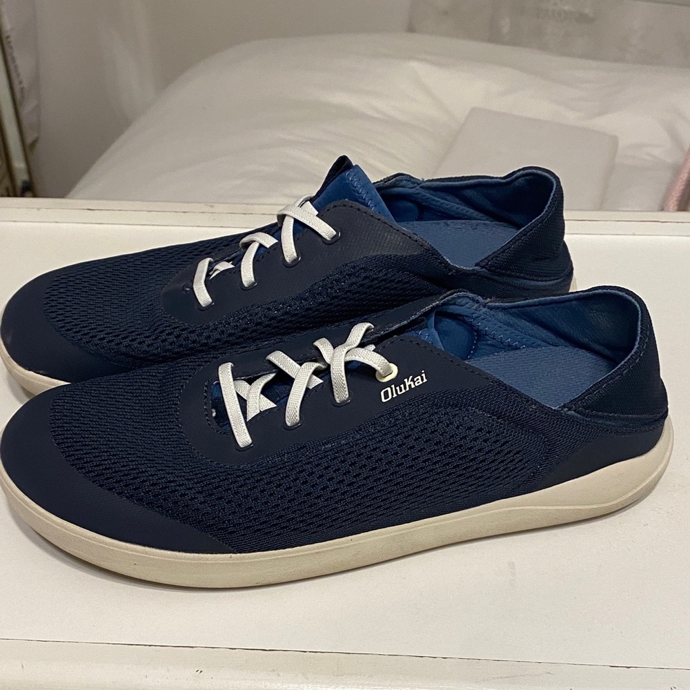 OluKai Men's Blue Mesh Sneakers